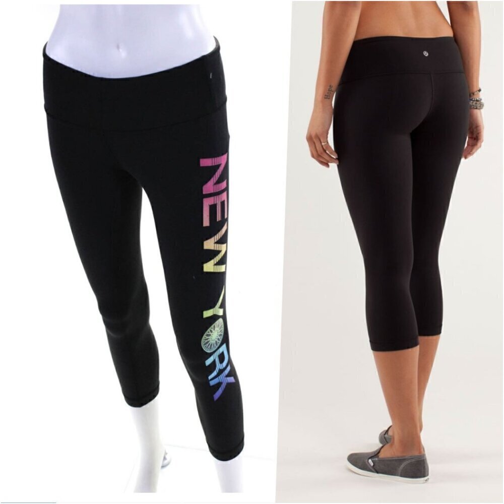 Lululemon SoulCycle Wunder Under Crop 21" Black Size 2 NWOT